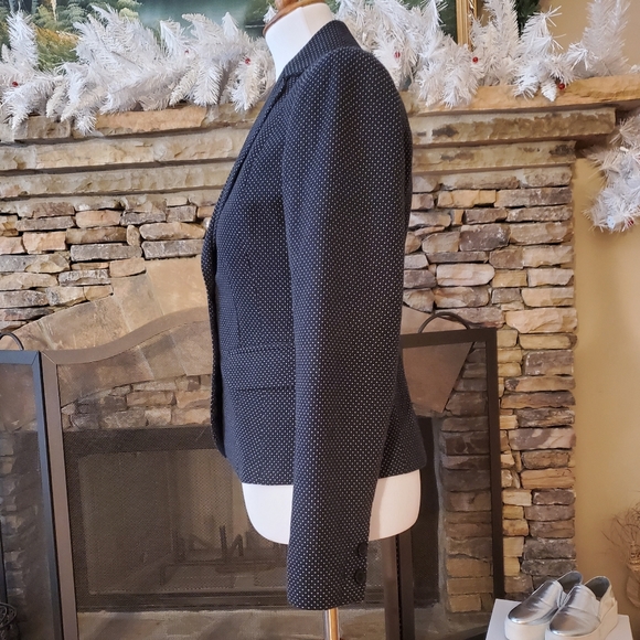 EUC/ Cynthia Rowley Navy / White Polka Dot Blazer - Picture 3 of 7